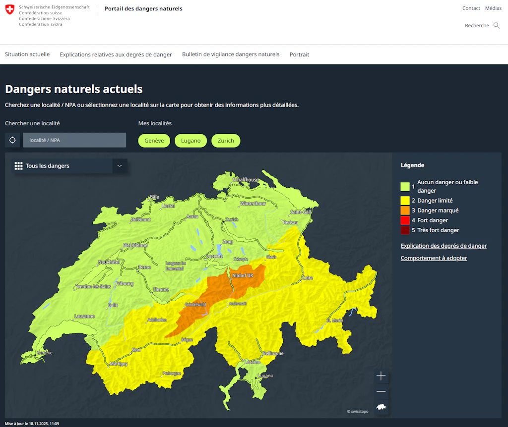 Relaunch www.dangers-naturels.ch