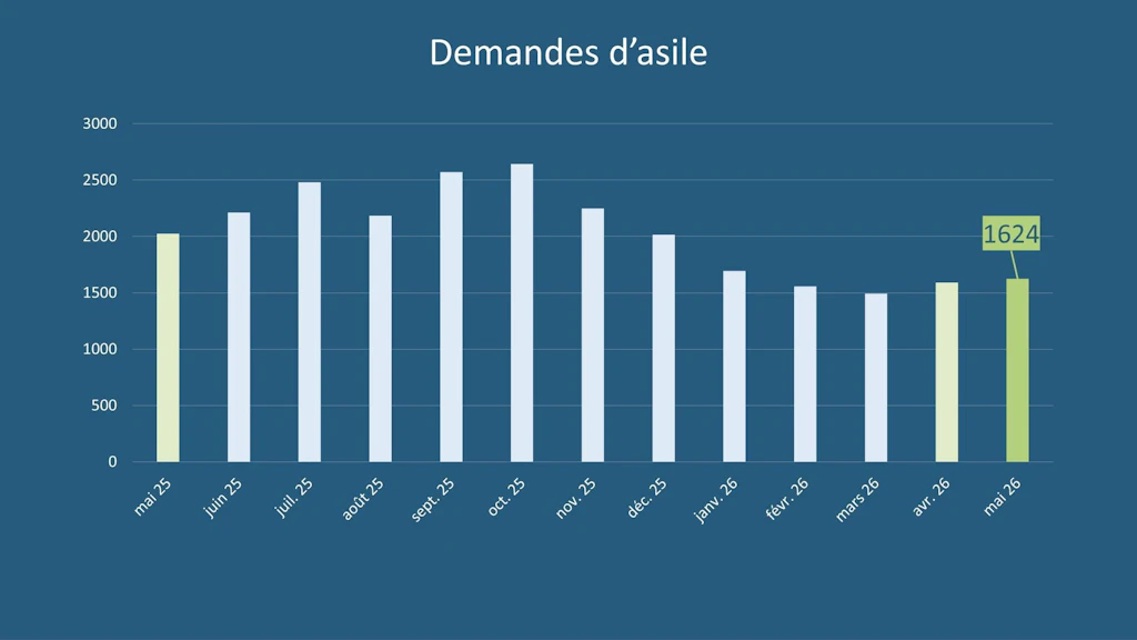 Statistique en matière d’asile mai 2026