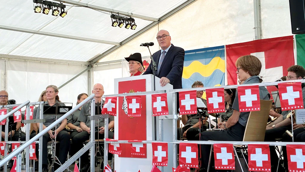 Bundesrat Martin Pfister an der 1. August-Feier, Rorschach, 31. Juli 2026