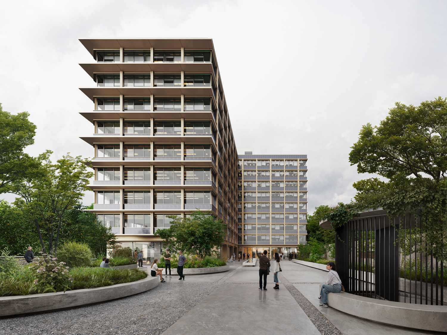 Neue Fassade und Umgebung 