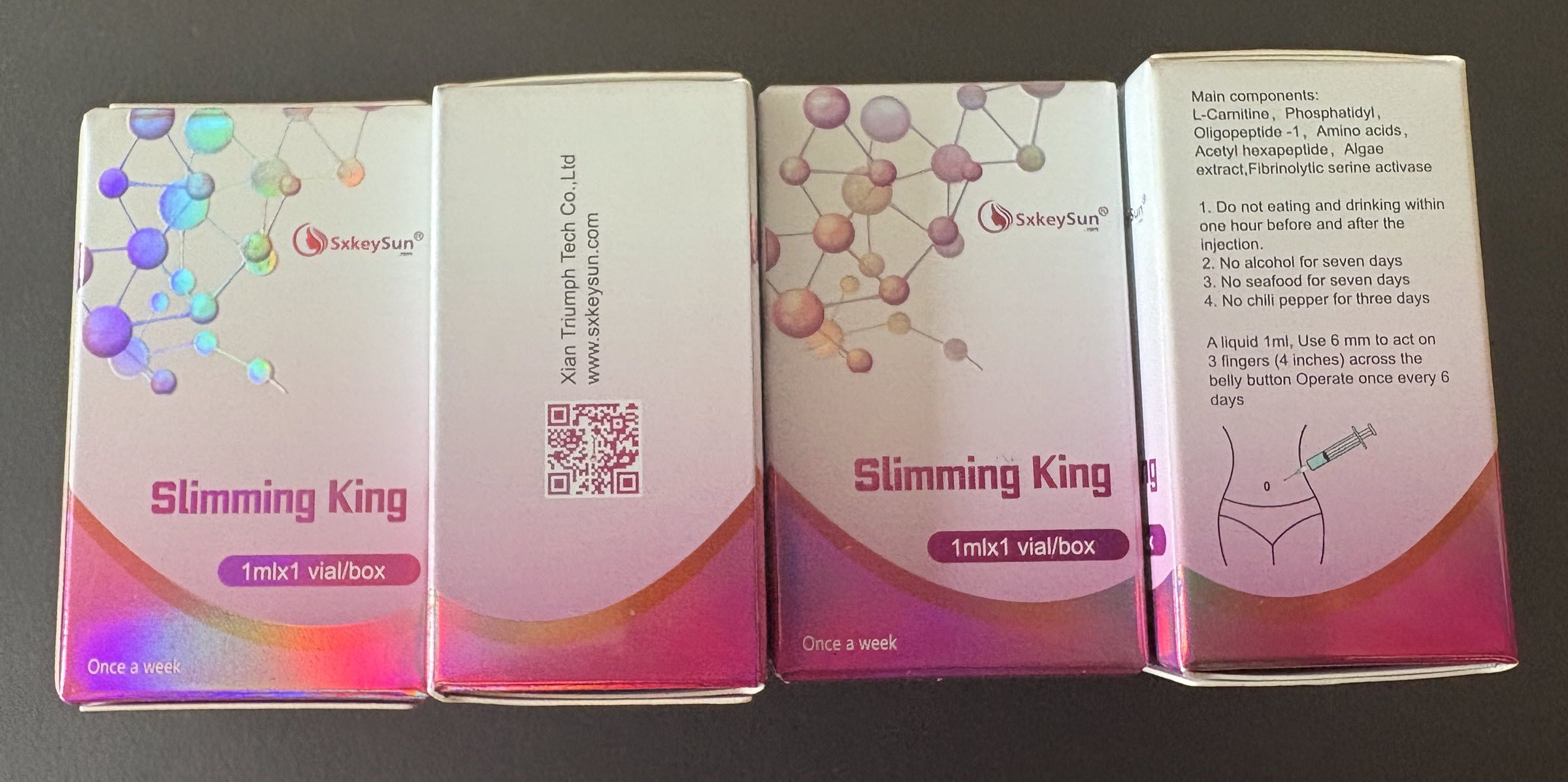 Beschlagnahmtes Injektionspräparat