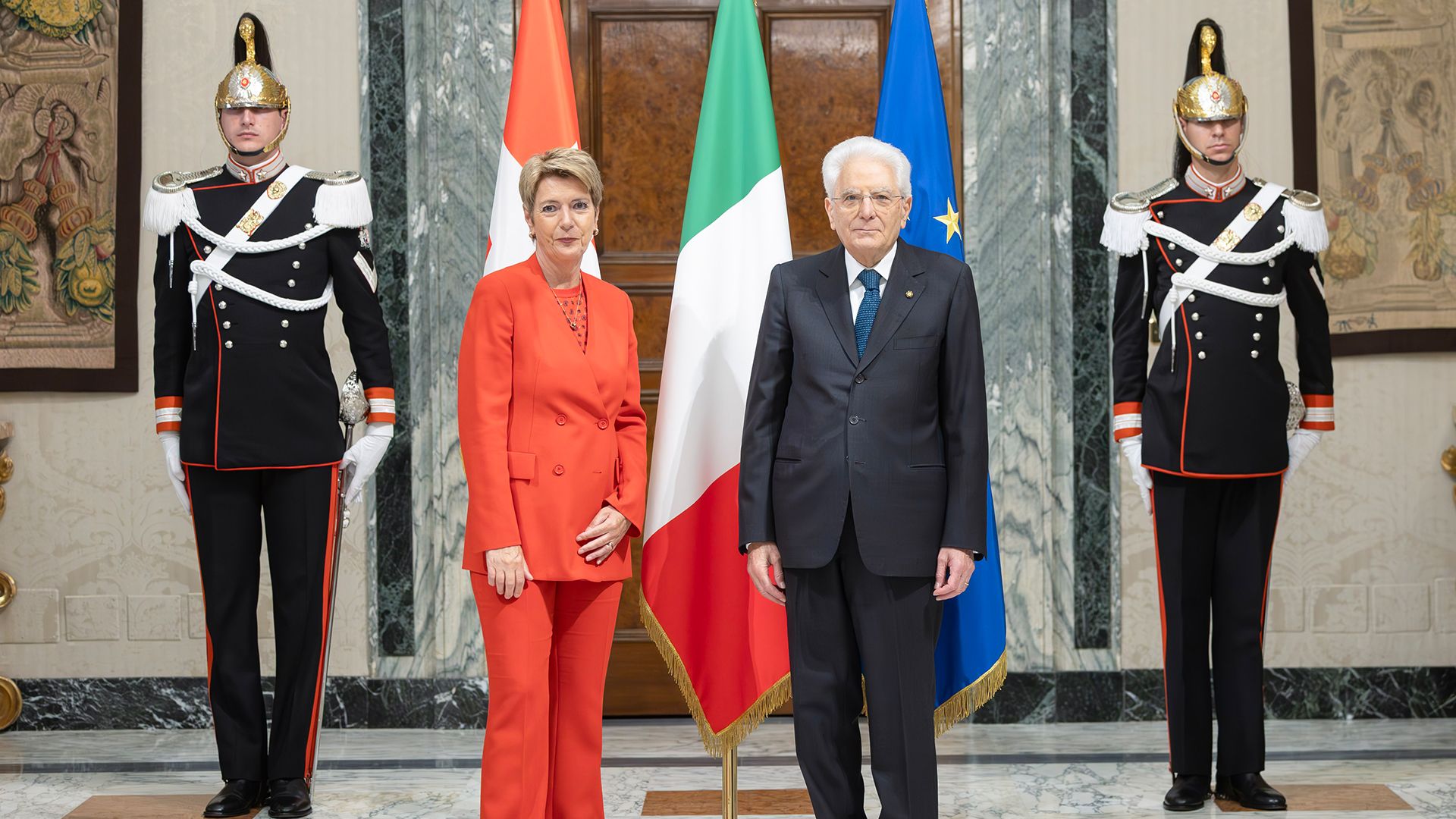 Il Presidente della Repubblica Sergio Mattarella incontra Karin Keller-Sutter, Presidente della Confederazione Svizzera